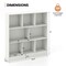Costway 8-Cube Bookcase 41" Wooden Toy Storage Organizer for Kids Bookshelf Natural/White